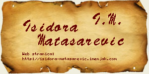 Isidora Matasarević vizit kartica